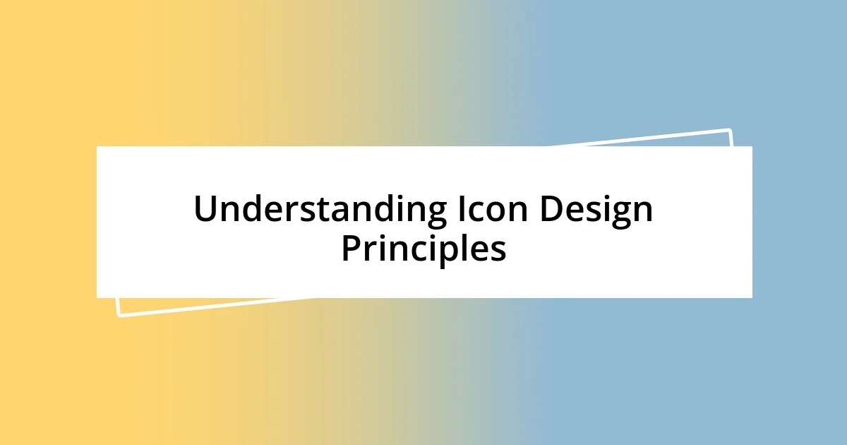 Understanding Icon Design Principles